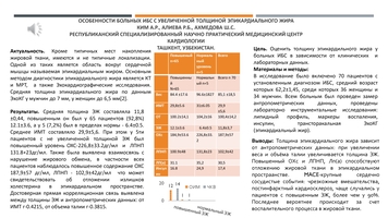 ОСОБЕННОСТИ БОЛЬНЫХ ИБС С УВЕЛИЧЕННОЙ ТОЛЩИНОЙ ЭПИКАРДИАЛЬНОГО ЖИРА